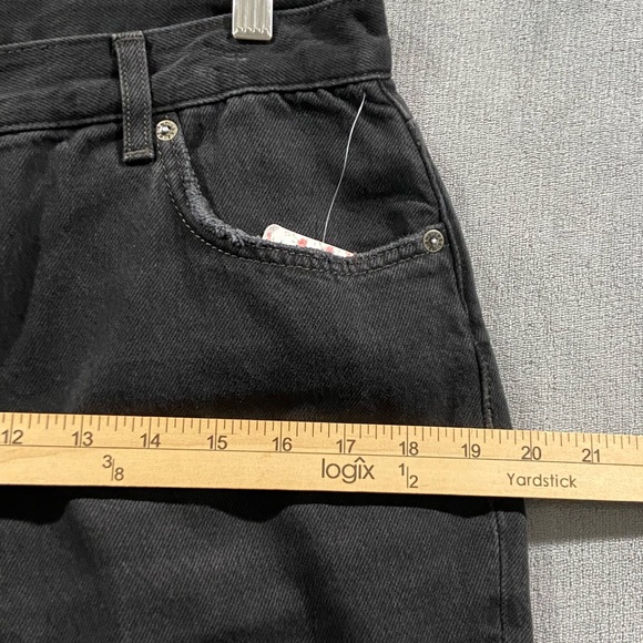 Free People Maggie Mid Rise Straight-Leg Washed Black Jeans Women’s Size 31 NWT - Picture 6 of 11